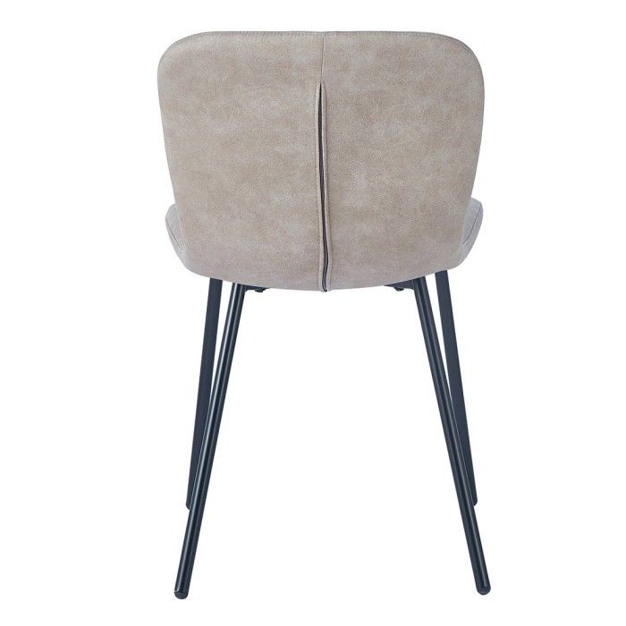 Chaise cuir PU pour salle à manger coloris beige. Collection ALCAN