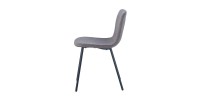 Chaise cuir PU pour salle à manger coloris taupe. Collection ALCAN