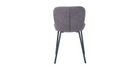 Chaise cuir PU pour salle à manger coloris taupe. Collection ALCAN