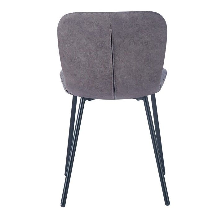 Chaise cuir PU pour salle à manger coloris taupe. Collection ALCAN