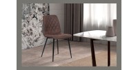 Chaise pour salle à manger coloris brun. Collection GRAZ