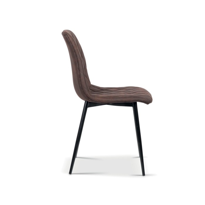 Chaise pour salle à manger coloris brun. Collection GRAZ