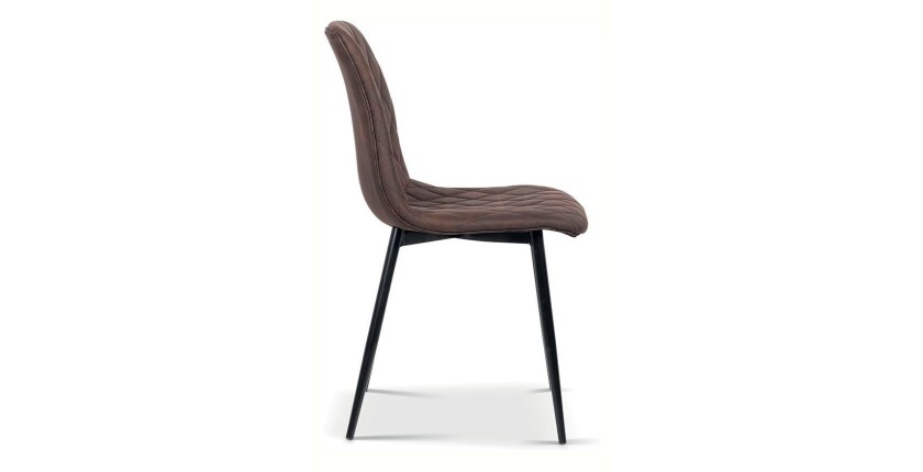 Chaise pour salle à manger coloris brun. Collection GRAZ