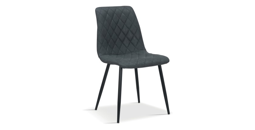 Chaise pour salle à manger coloris gris foncé. Collection GRAZ