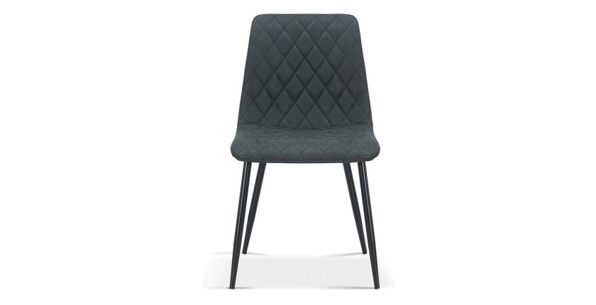 Chaise pour salle à manger coloris gris foncé. Collection GRAZ
