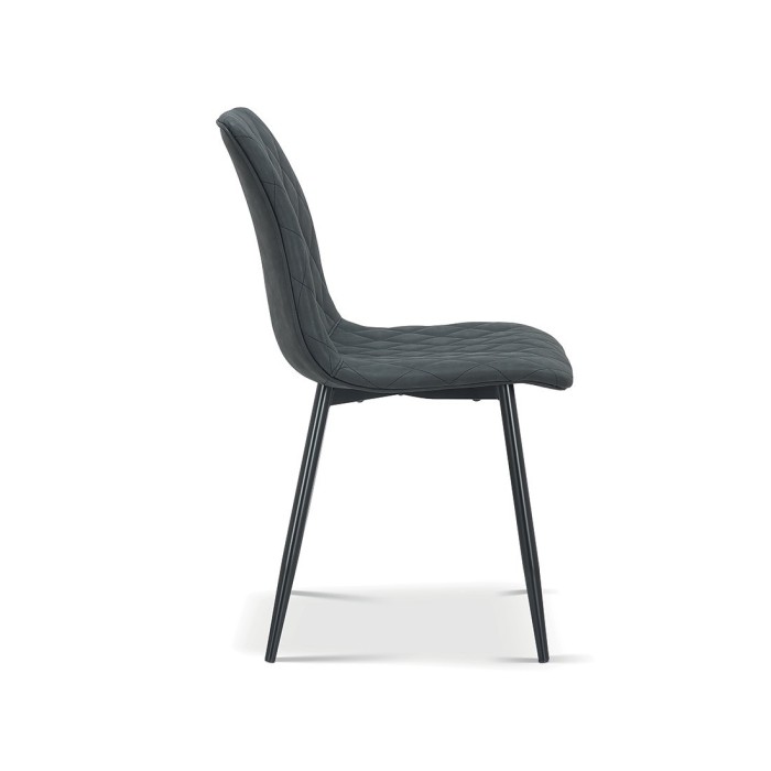 Chaise pour salle à manger coloris gris foncé. Collection GRAZ