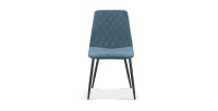 Chaise en velours bleu pour salle à manger. Collection GRAZ