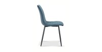 Chaise en velours bleu pour salle à manger. Collection GRAZ