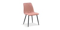Chaise en velours rose pour salle à manger. Collection GRAZ