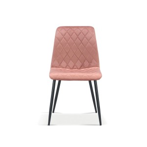 Chaise en velours rose pour salle à manger. Collection GRAZ