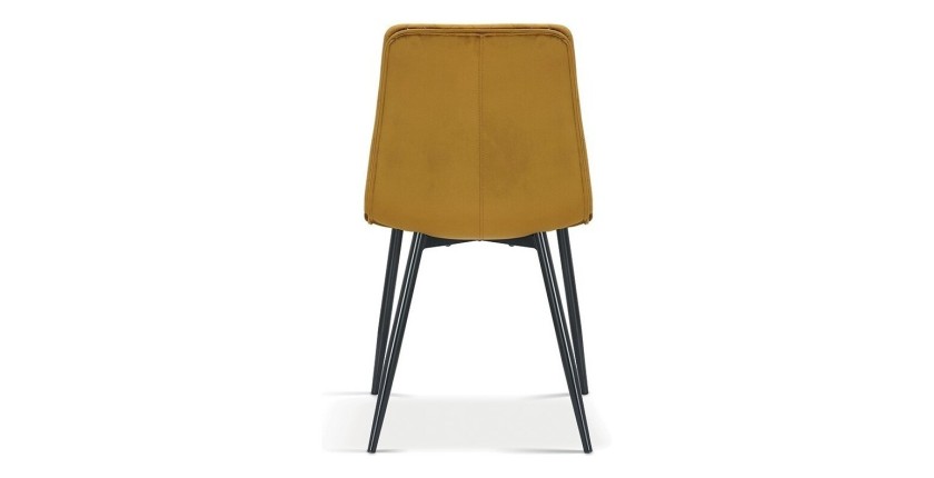Chaise en velours or pour salle à manger. Collection GRAZ