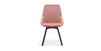 Chaise en velours rose pour salle à manger. Collection KIRU