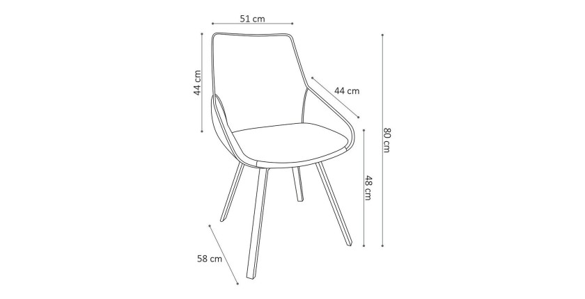 Chaise en velours rose pour salle à manger. Collection KIRU