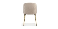 Chaise en velours beige pour salle à manger. Collection NOUMEA