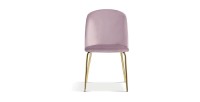 Chaise en velours rose pour salle à manger. Collection NOUMEA
