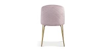 Chaise en velours rose pour salle à manger. Collection NOUMEA