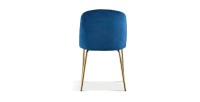 Chaise en velours bleu foncé pour salle à manger. Collection NOUMEA
