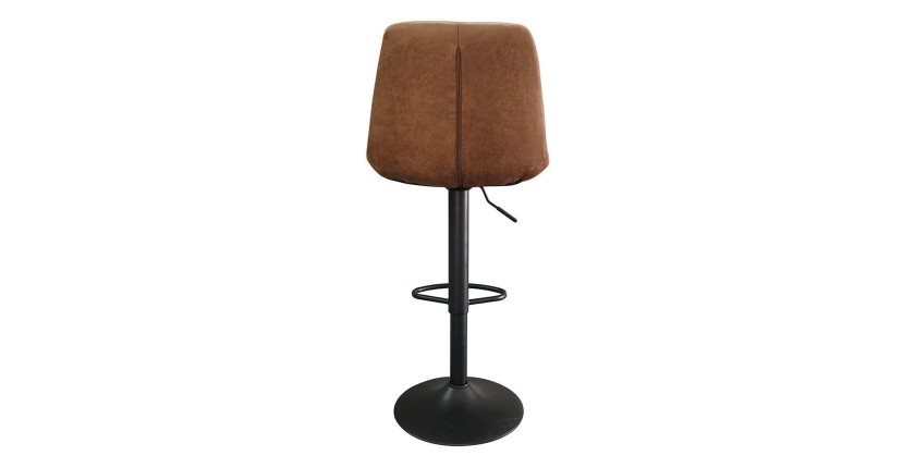 Tabouret de bar style vintage coloris cognac. Collection HOLLA.