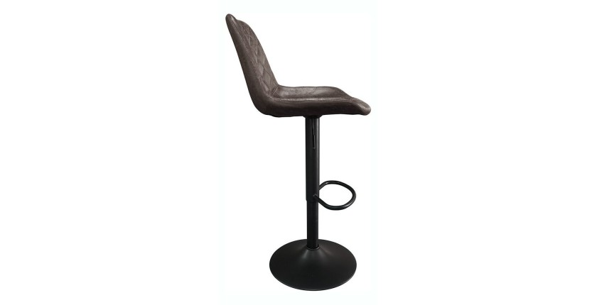 Tabouret de bar style vintage coloris brun foncé. Collection HOLLA.