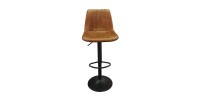 Tabouret de bar style vintage coloris cognac. Collection BELFAST.