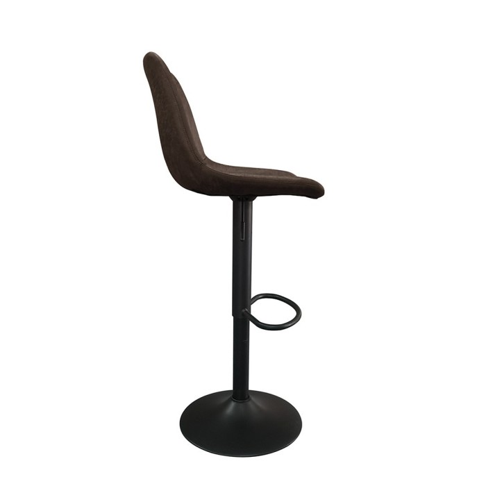 Tabouret de bar style vintage coloris brun foncé. Collection BELFAST.