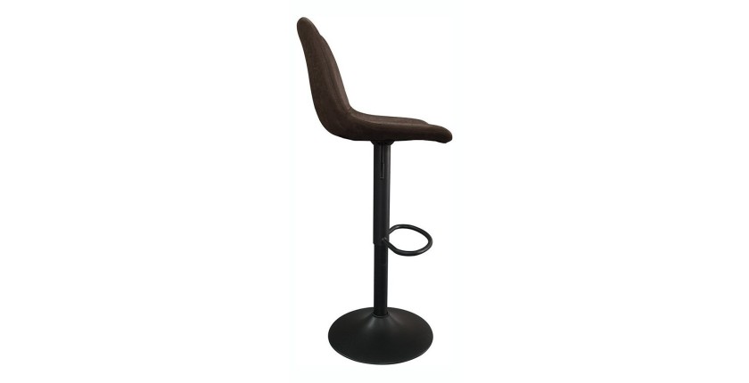 Tabouret de bar style vintage coloris brun foncé. Collection BELFAST.