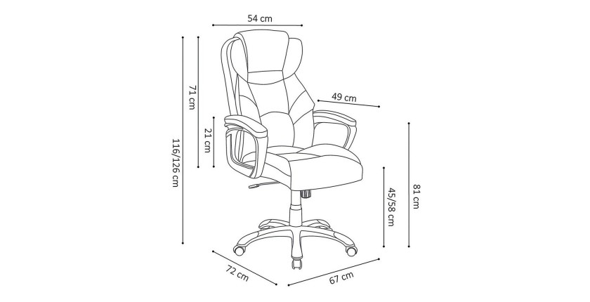 Fauteuil de bureau gaming KIKO coloris noir