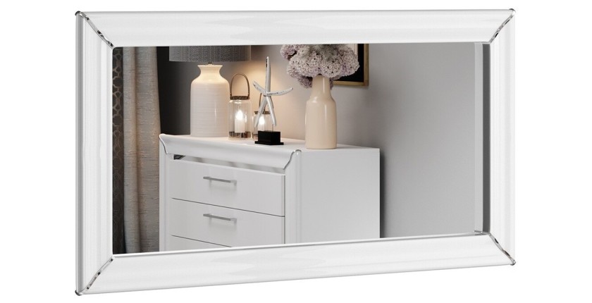 Gran espejo blanco colección DOHA. Accesorio ideal para tu dormitorio o comedor.