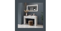 Grand miroir blanc collection DOHA. Accessoire idéal pour votre chambre ou salle à manger