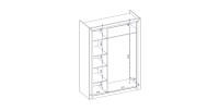 Armoire 150cm collection DOHA. Couleur blanc brillant.