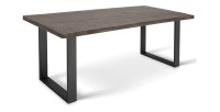 Table à manger design bois massif NIKO - Table rectangulaire gris 200x100