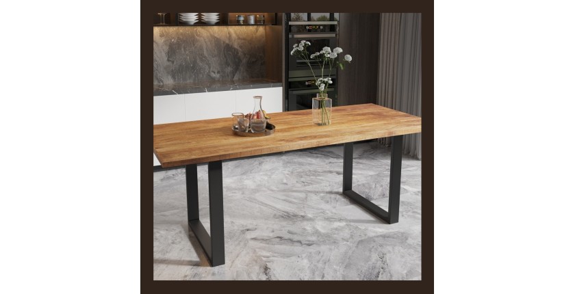 Table à manger design bois massif NIKO - Table rectangulaire 200x100
