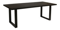 Table à manger design bois massif NIKO - Table rectangulaire noir 180x90