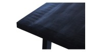 Table à manger design bois massif NIKO - Table rectangulaire noir 180x90
