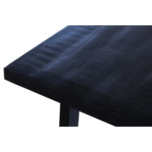 Table à manger design bois massif NIKO - Table rectangulaire noir 180x90