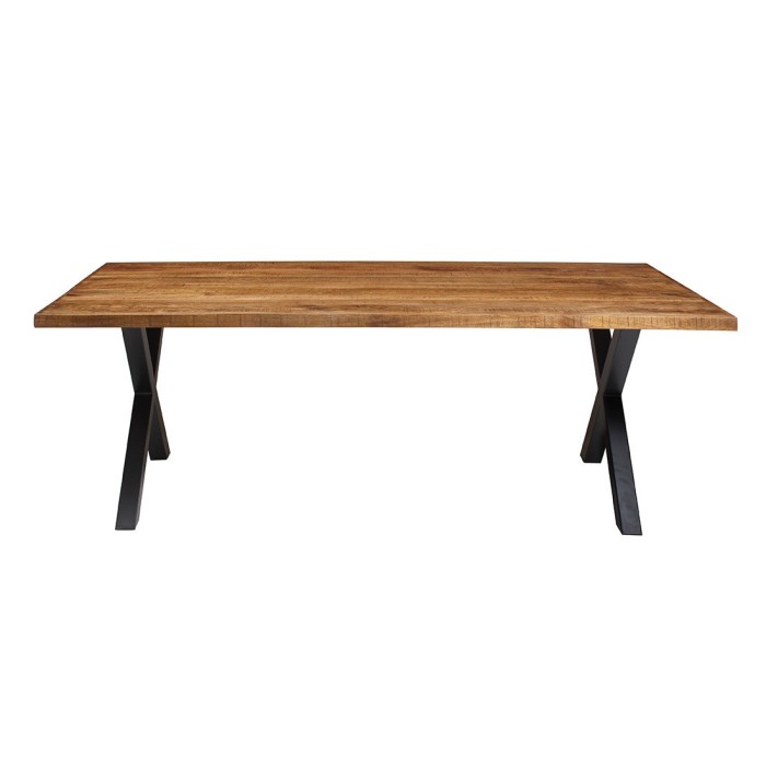 Table à manger design bois massif GOYA - Table pied design 200x100
