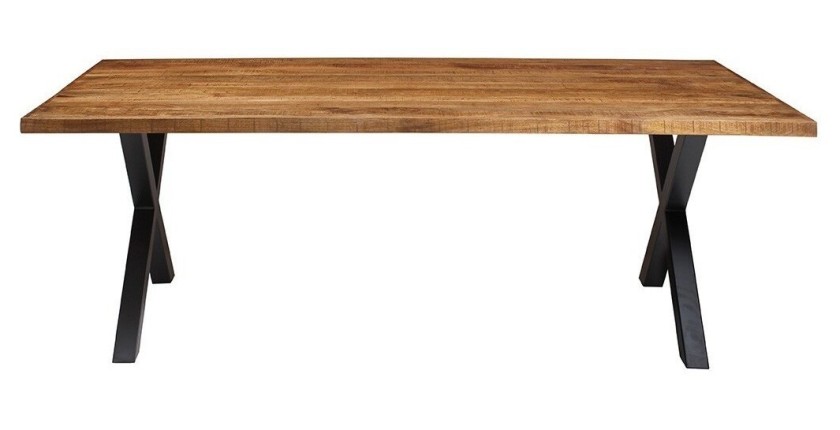 Table à manger design bois massif GOYA - Table pied design 200x100