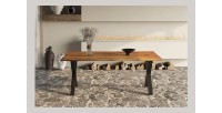 Table à manger design bois massif GOYA - Table pied design 200x100