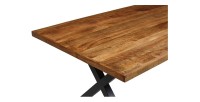Table à manger design bois massif GOYA - Table pied design 200x100