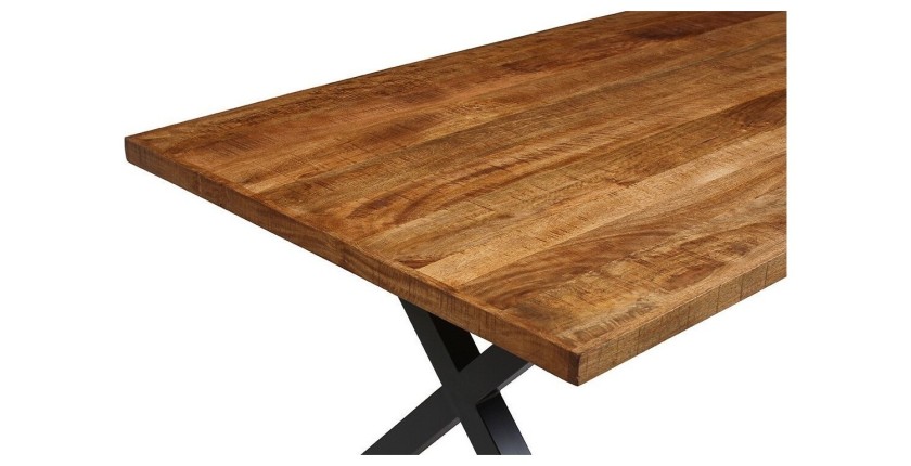 Table à manger design bois massif GOYA - Table pied design 200x100