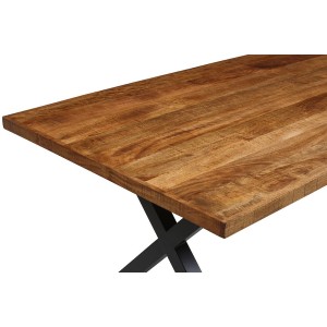 Table à manger design bois massif GOYA - Table pied design 200x100