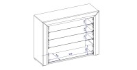 Commode design 4 tiroirs collection DOHA coloris blanc et argent