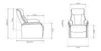 Fauteuil relaxation électrique JUAN coloris gris