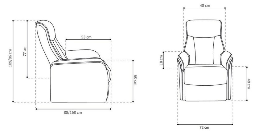 Fauteuil relaxation électrique JUAN coloris gris