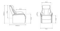 Fauteuil relaxation électrique JUAN coloris taupe