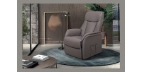 Fauteuil relaxation électrique JUAN coloris taupe