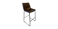 Tabouret de bar RONDA coloris cognac