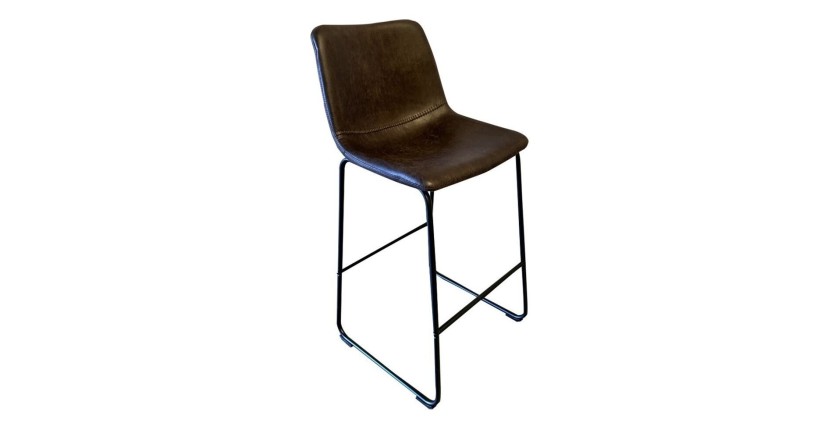 Tabouret de bar RONDA coloris cognac