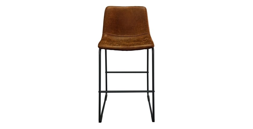 Tabouret de bar RONDA coloris brun foncé