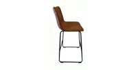 Tabouret de bar RONDA coloris brun foncé